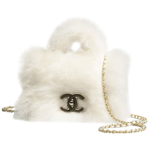 white fluffy chanel bag